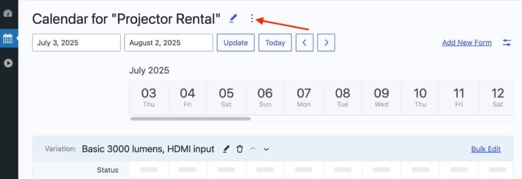 Schnellstartanleitung für den Kalender